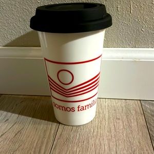 New ceramic coffee mug/tumbler with lid.